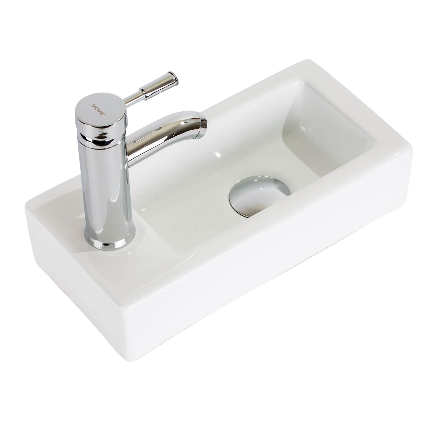 Small Wall Mounted Bathroom Sink, 14.7"x7"#right