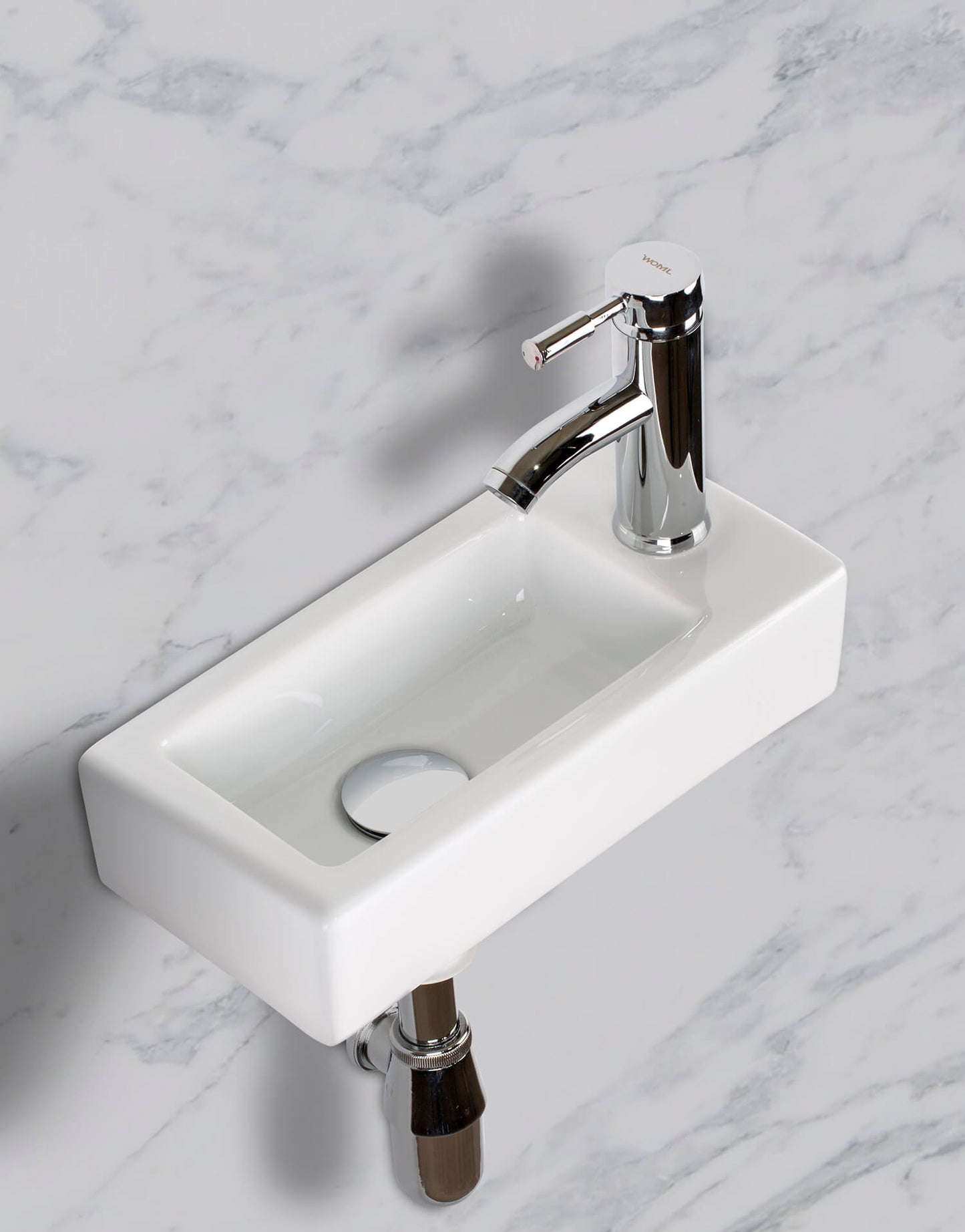 Small Wall Mounted Bathroom Sink, 14.7"x7"#left