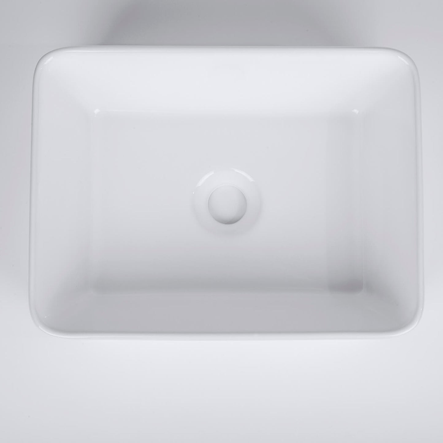 White Rectangular Ceramic Bathroom Sink