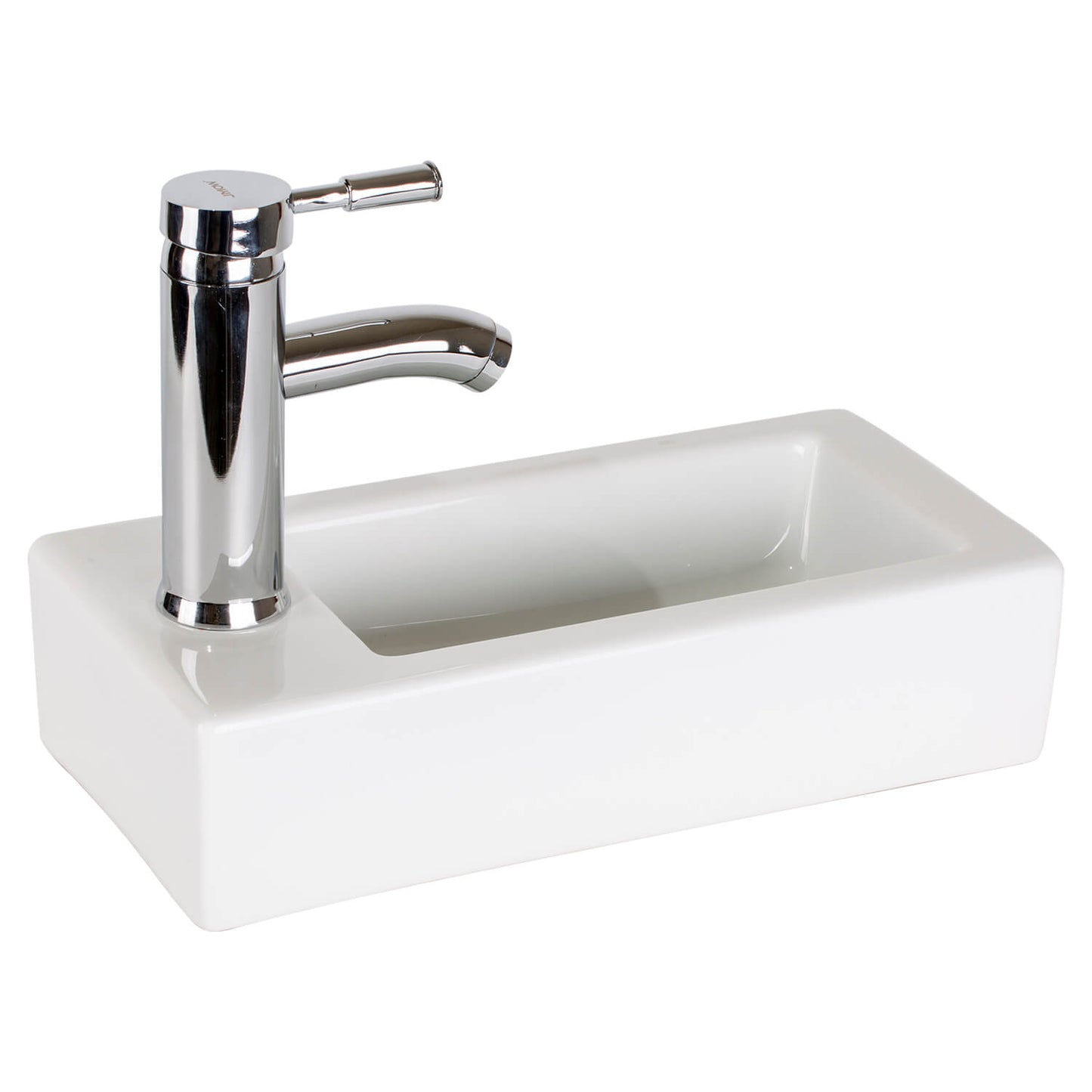 Small Wall Mounted Bathroom Sink, 14.7"x7"#left