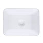 White Rectangular Ceramic Bathroom Sink