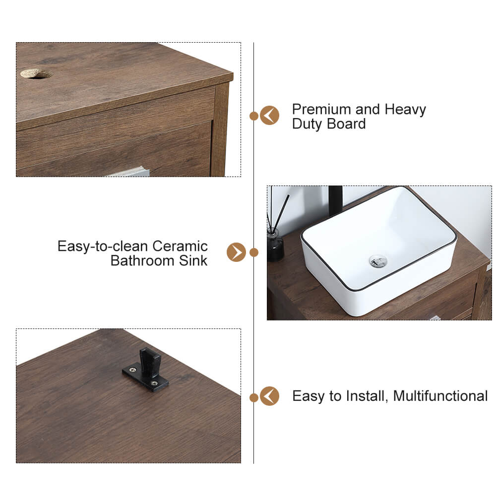 24 Inch Bathroom Vanity Sink Combo#color_brown