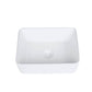 White Rectangular Ceramic Bathroom Sink