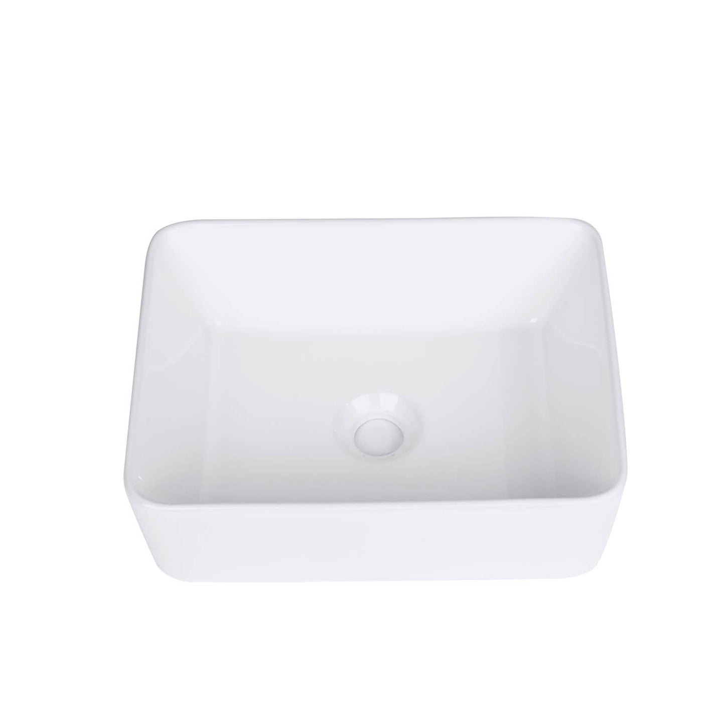 White Rectangular Ceramic Bathroom Sink