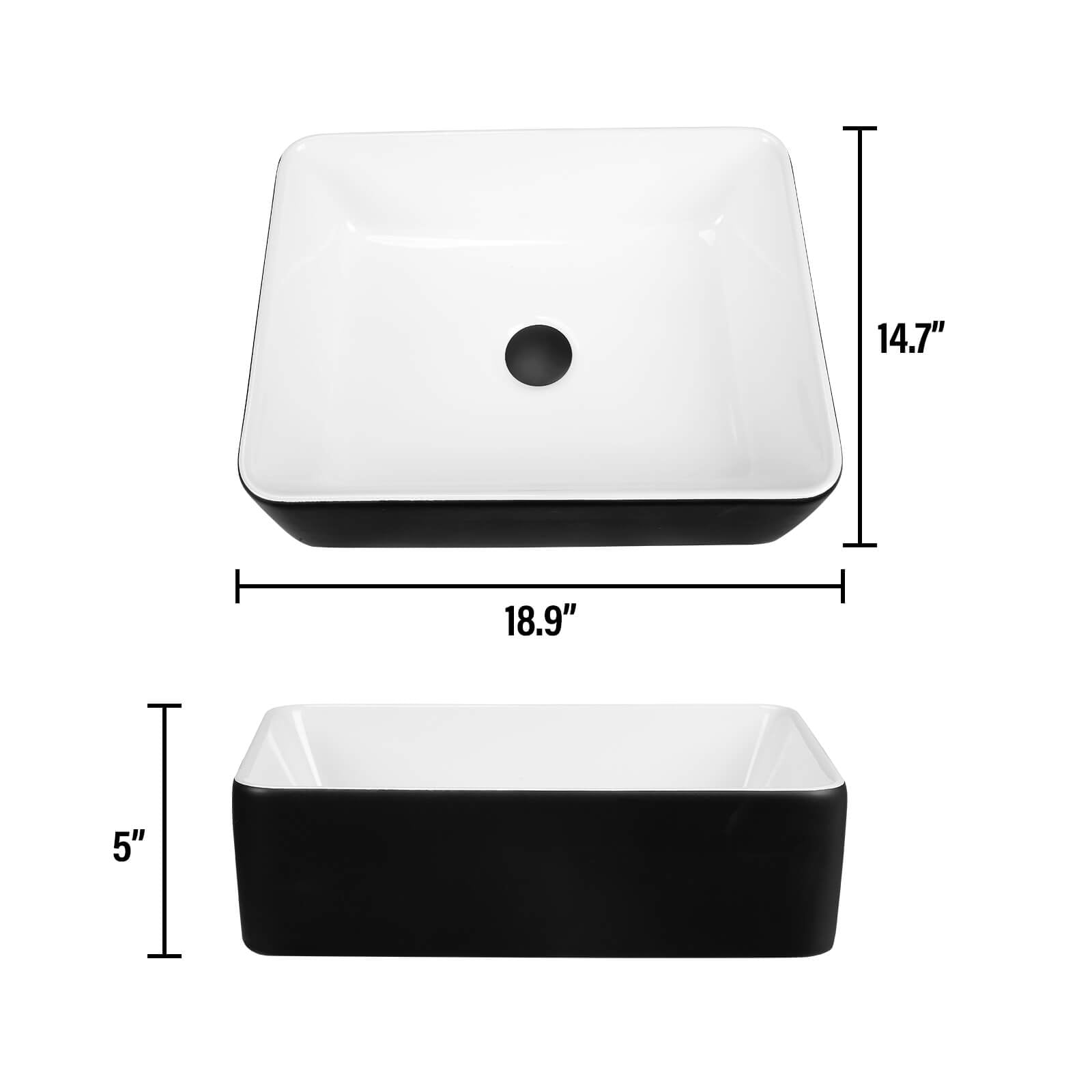 Rectangular Bathroom Sink#style_19" x 15"