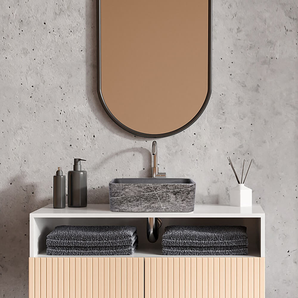 Rectangle Bathroom Sink Above Counter 16'' x 12''