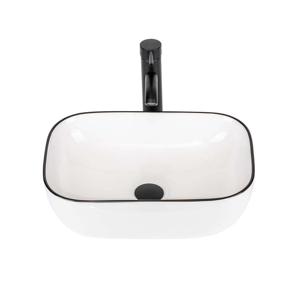 Bathroom Vessel Sink with Faucet Pop up Drain Combo, 18" x 12.6"