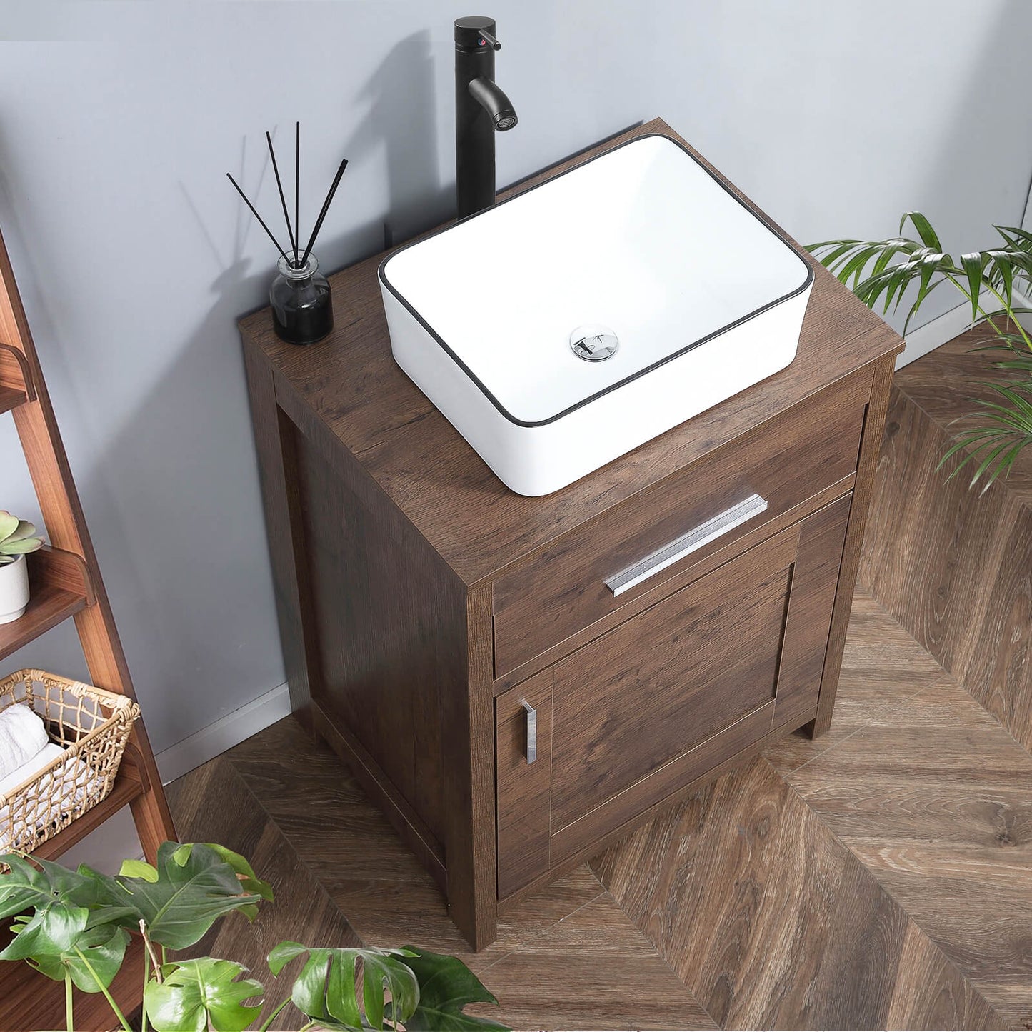 24 Inch Bathroom Vanity Sink Combo#color_brown