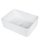 White Rectangular Ceramic Bathroom Sink