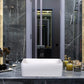 White Rectangular Ceramic Bathroom Sink