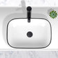 Bathroom Vessel Sink with Faucet Pop up Drain Combo, 18" x 12.6"