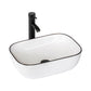 Bathroom Vessel Sink with Faucet Pop up Drain Combo, 18" x 12.6"