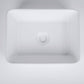 White Rectangular Ceramic Bathroom Sink