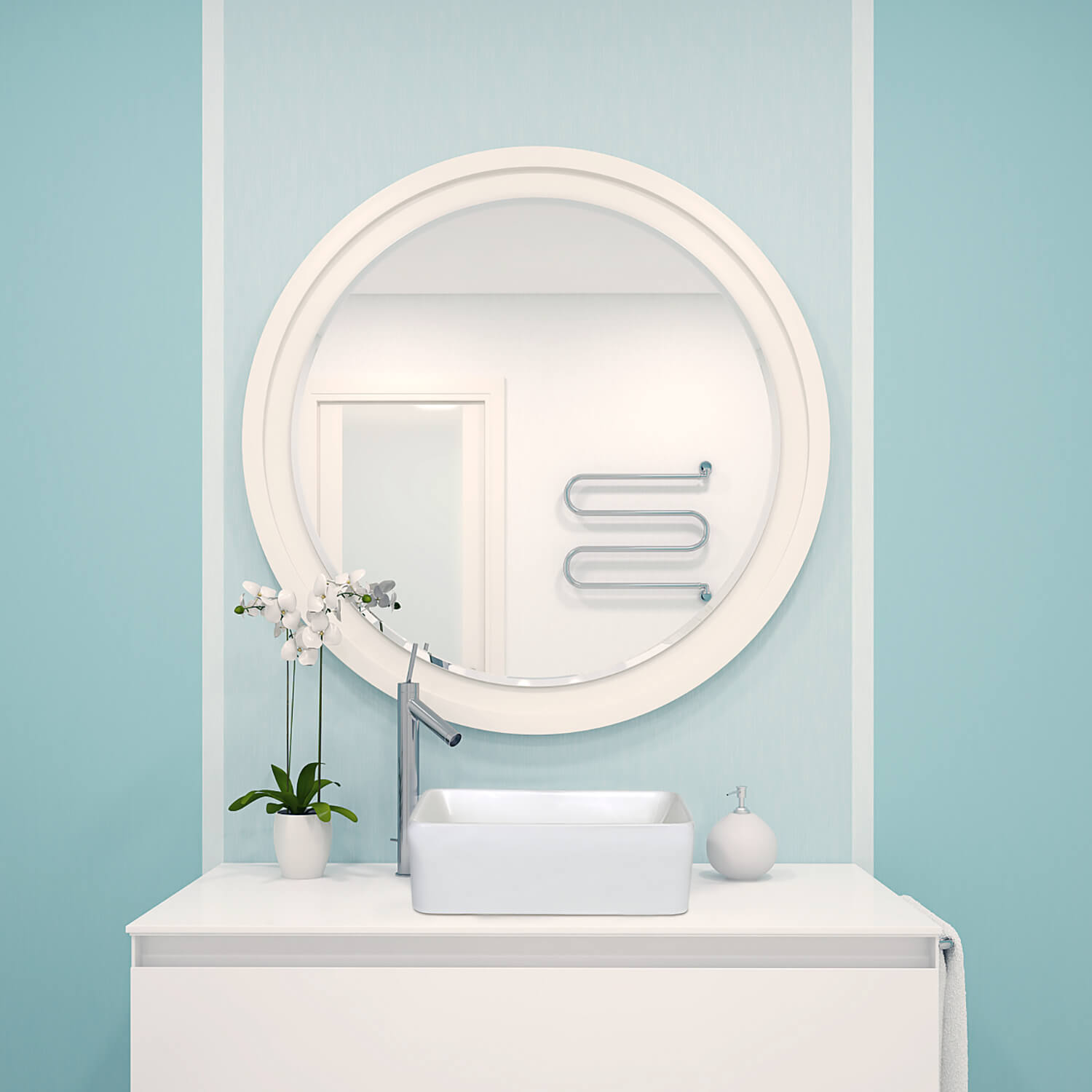 White Rectangular Ceramic Bathroom Sink