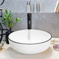 Round Ceramic Bathroom Vessel Sink, 16" x 16" x 5"