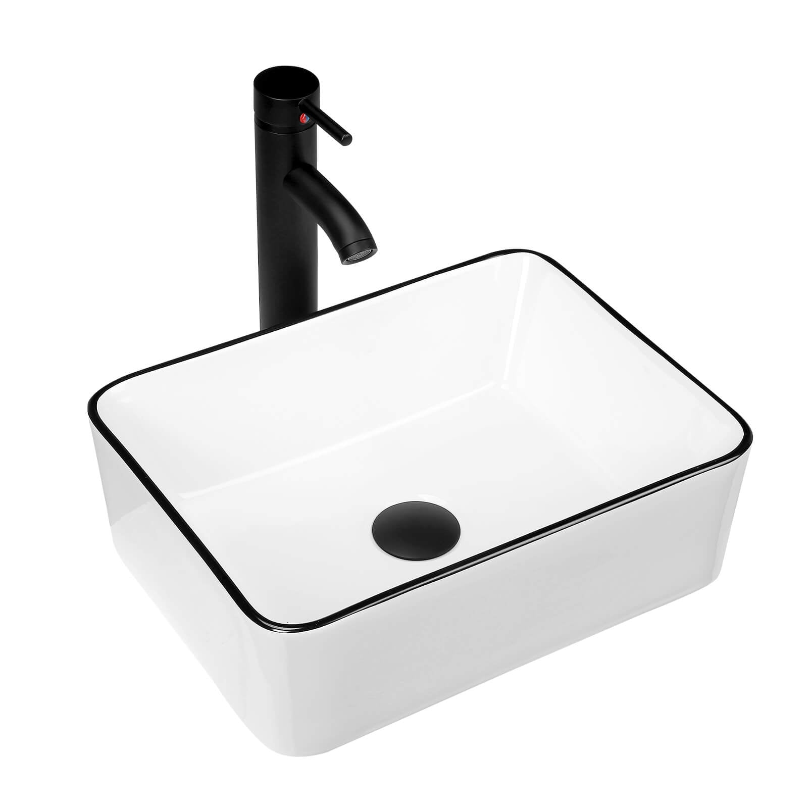 Rectangular Bathroom Sink, 16"x12“