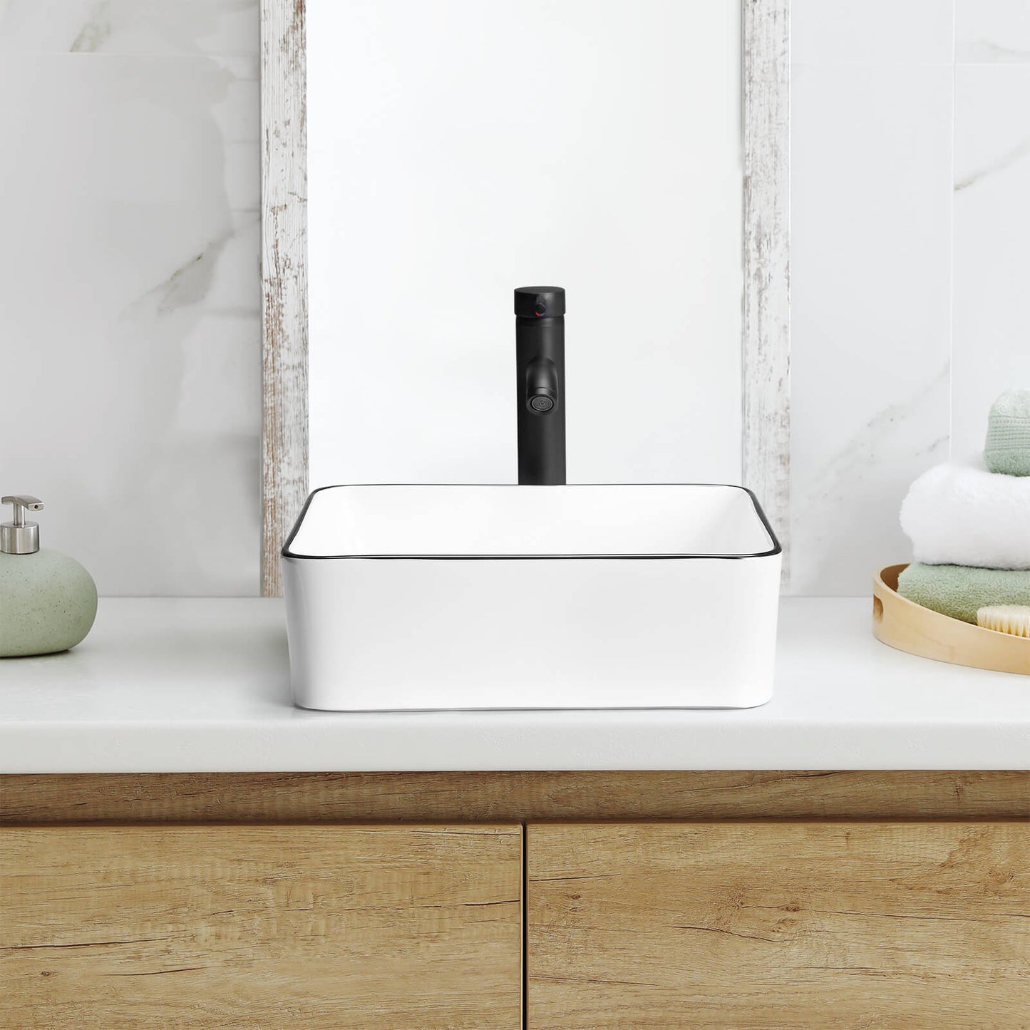 Rectangular Bathroom Sink, 16"x12“