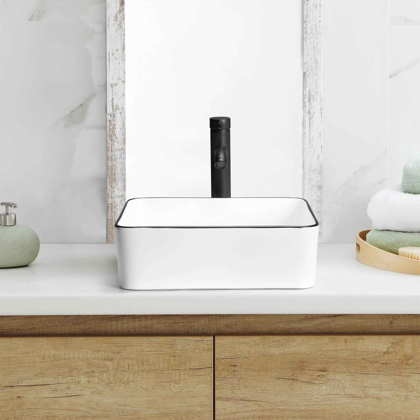 Rectangular Bathroom Sink, 16"x12“