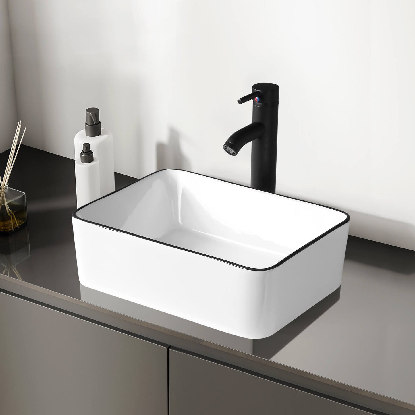 Rectangular Bathroom Sink, 16"x12“